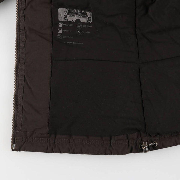 NAPAPIJRI TAPED SEAMS Flag Pattern Padded Mountain Parka, Shell Jacket, Puffer Jacket, Women's Size M polyamide brown type Vintage Second Hand