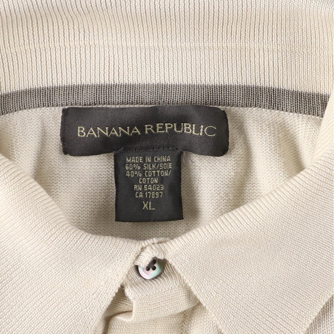 00'S Banana Republic BANANA REPUBLIC Short Sleeve Knit Polo Shirt Men's XL /eaa450307