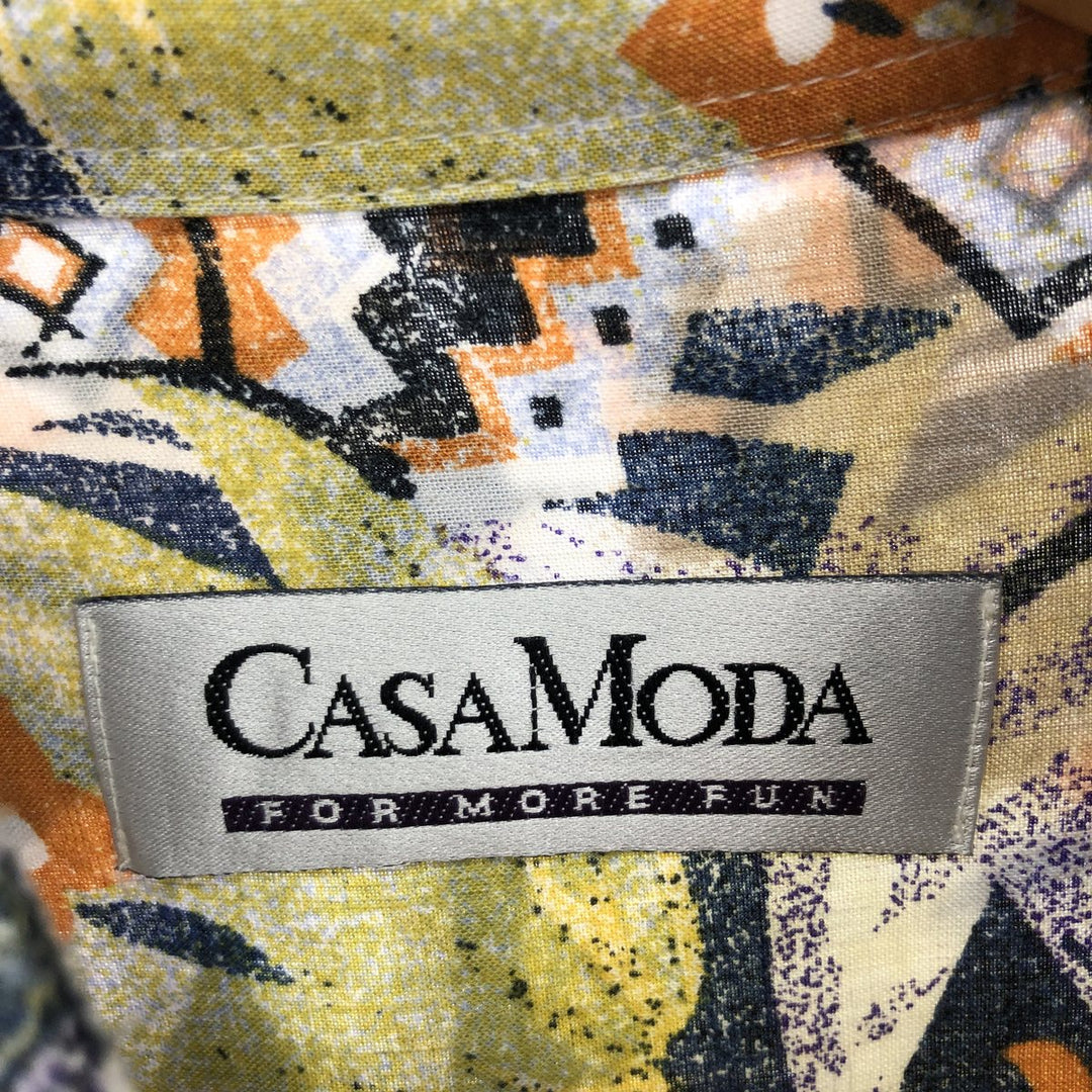 CASA MODA All-over Print Button-down Short Sleeve Rayon Shirt Men's XL /eaa450405