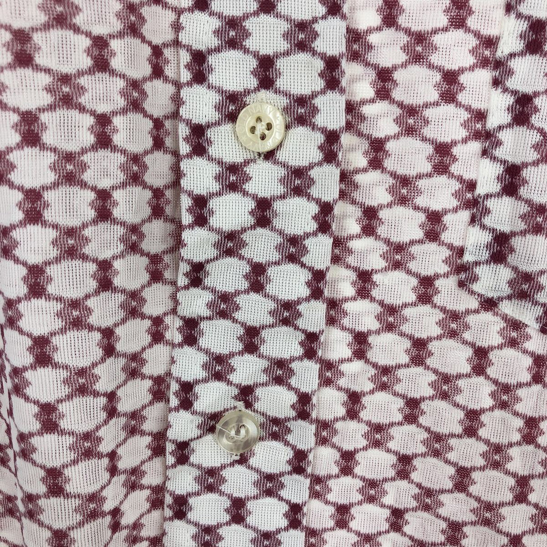 70'S SPIEGEL all-over print short-sleeve poly shirt, men's, M, vintage polyester red type Vintage Second Hand