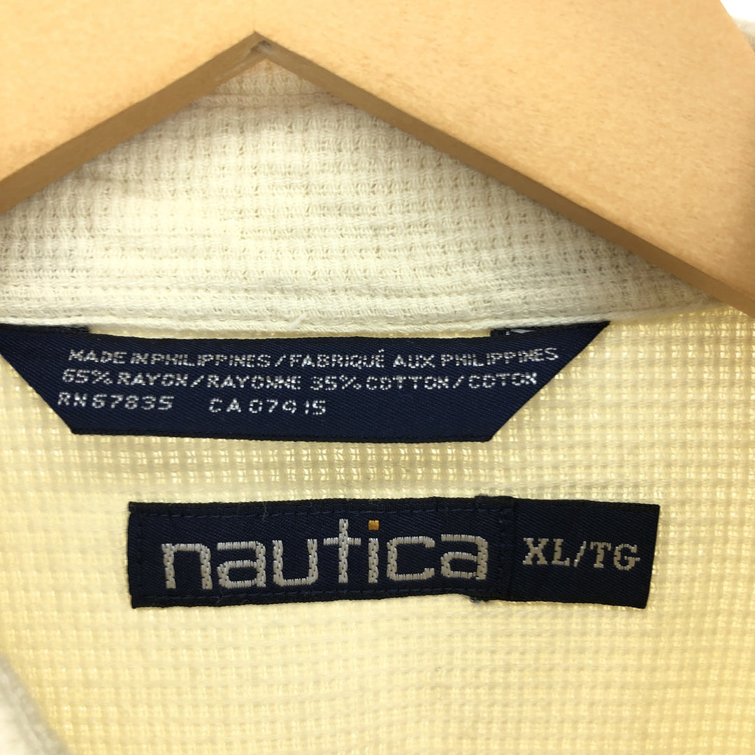 90'S NAUTICA Short Sleeve Rayon Shirt Men's XL Vintage /eaa450492