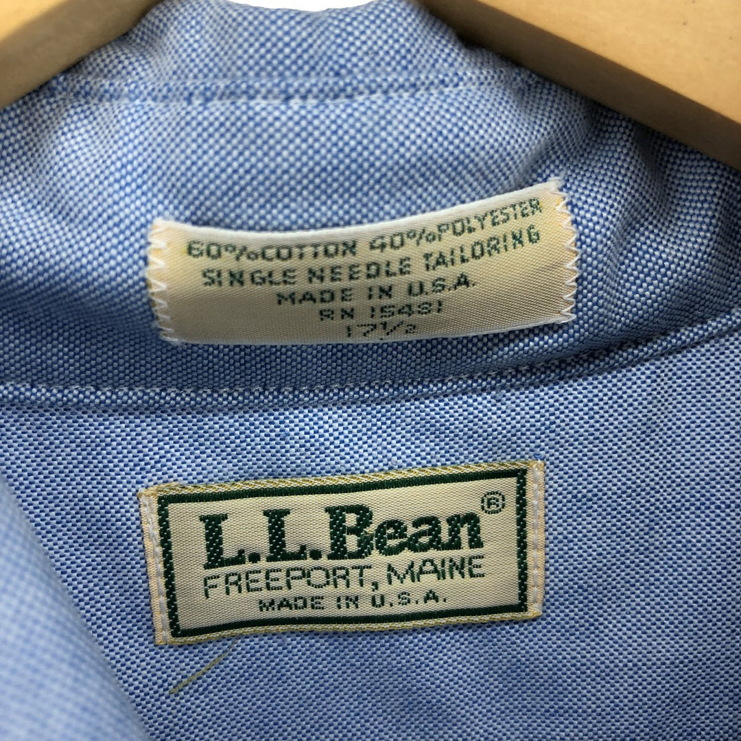 70s~80'S LLBean Button-down short-sleeve cotton shirt, men's XL, vintage /eaa450494