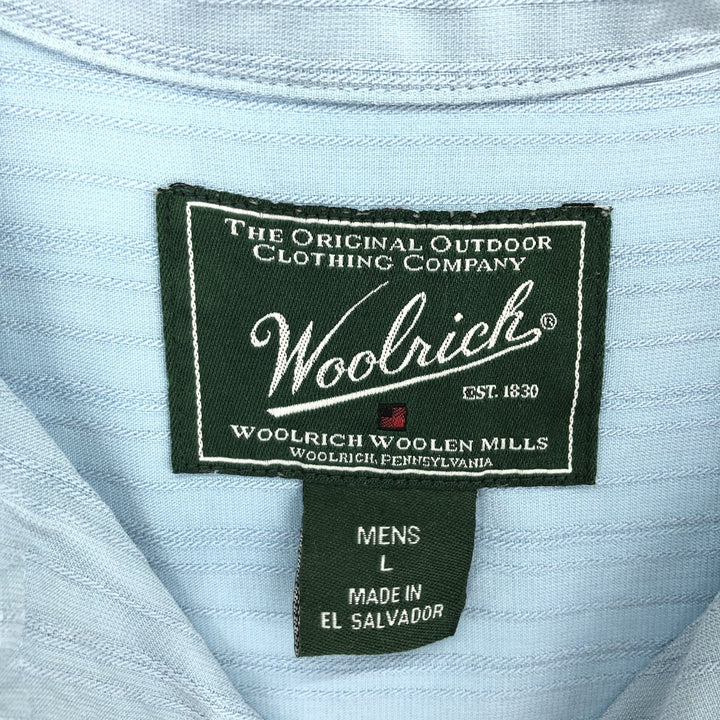 00'S WOOLRICH Stripe Pattern Short Sleeve Open Collar Shirt Men's L /eaa450497