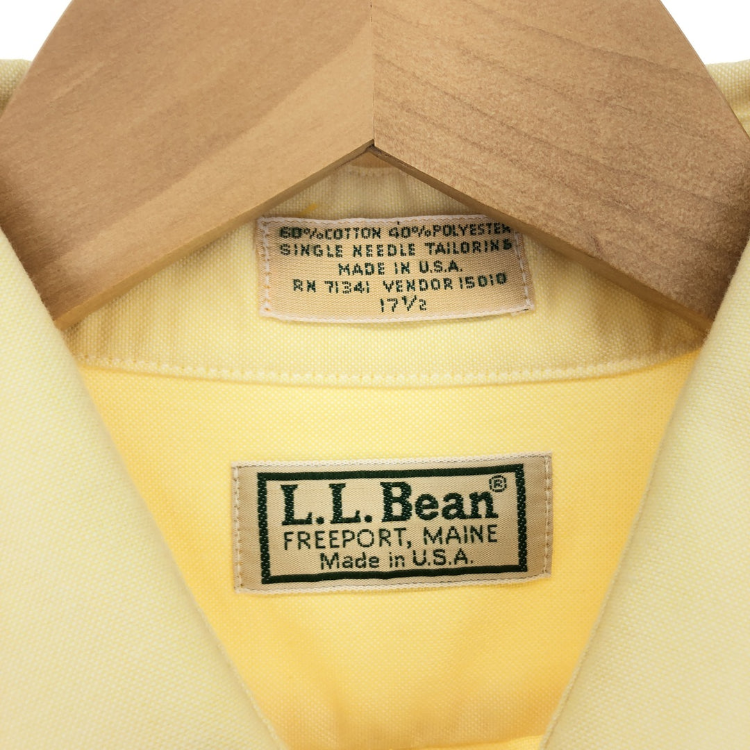 80'S LLBean Button-down short-sleeve cotton shirt, made in USA, men's XL, vintage /eaa450498