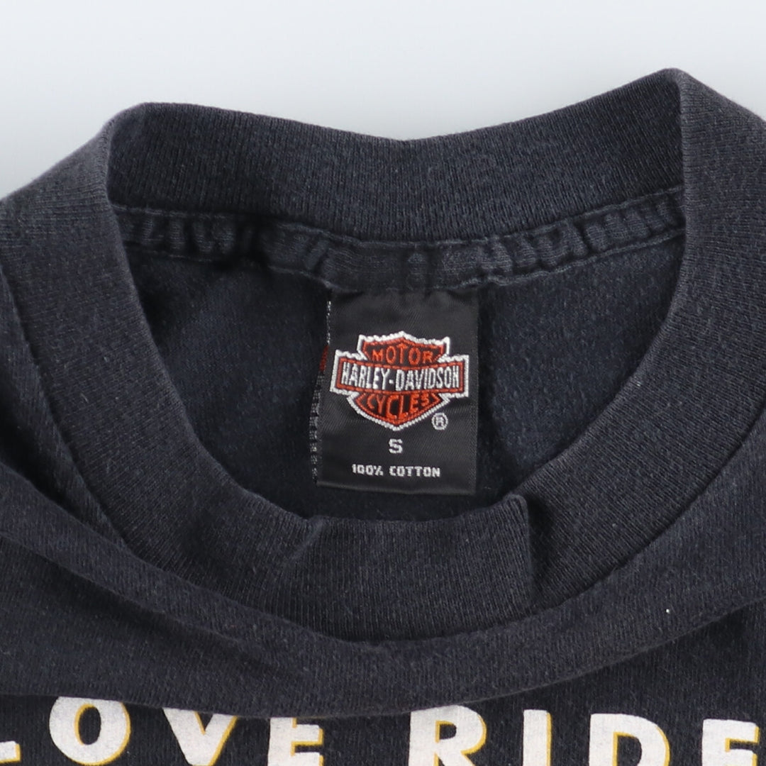 90'S Harley-Davidson LOVE RIDE 12 Motorcycle Bike T-shirt Made in USA Men's S Vintage /eaa450578