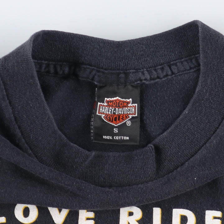 90'S Harley-Davidson LOVE RIDE 12 Motorcycle Bike T-shirt Made in USA Men's S Vintage /eaa450578