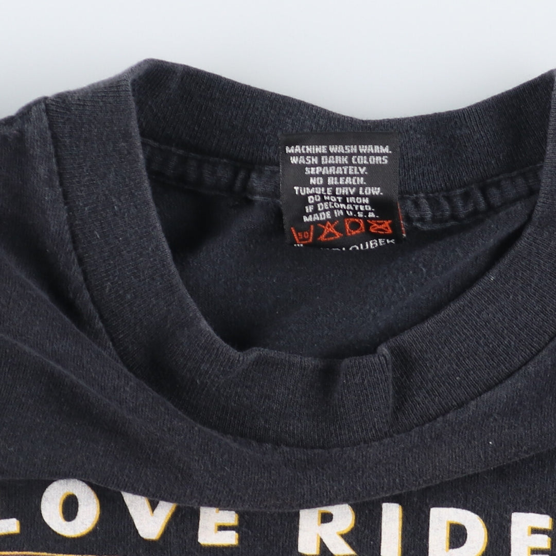 90'S Harley-Davidson LOVE RIDE 12 Motorcycle Bike T-shirt Made in USA Men's S Vintage /eaa450578