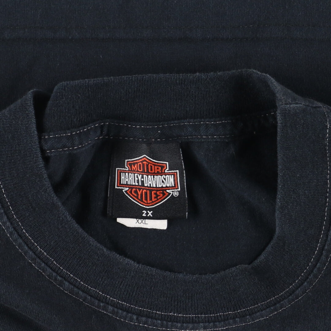 00'S Harley-Davidson Motorcycle Bike T-shirt Football T-shirt Made in USA Men's XXL /eaa450588
