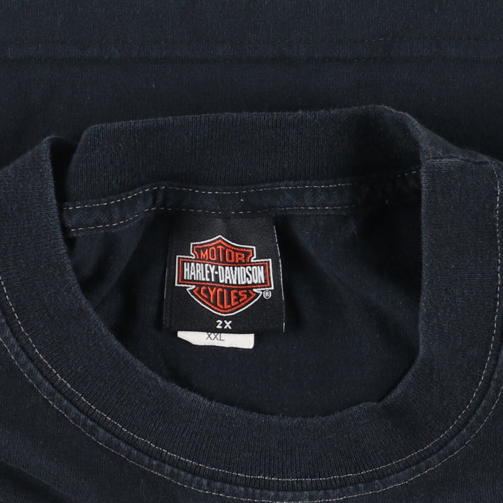 00'S Harley-Davidson Motorcycle Bike T-shirt Football T-shirt Made in USA Men's XXL /eaa450588
