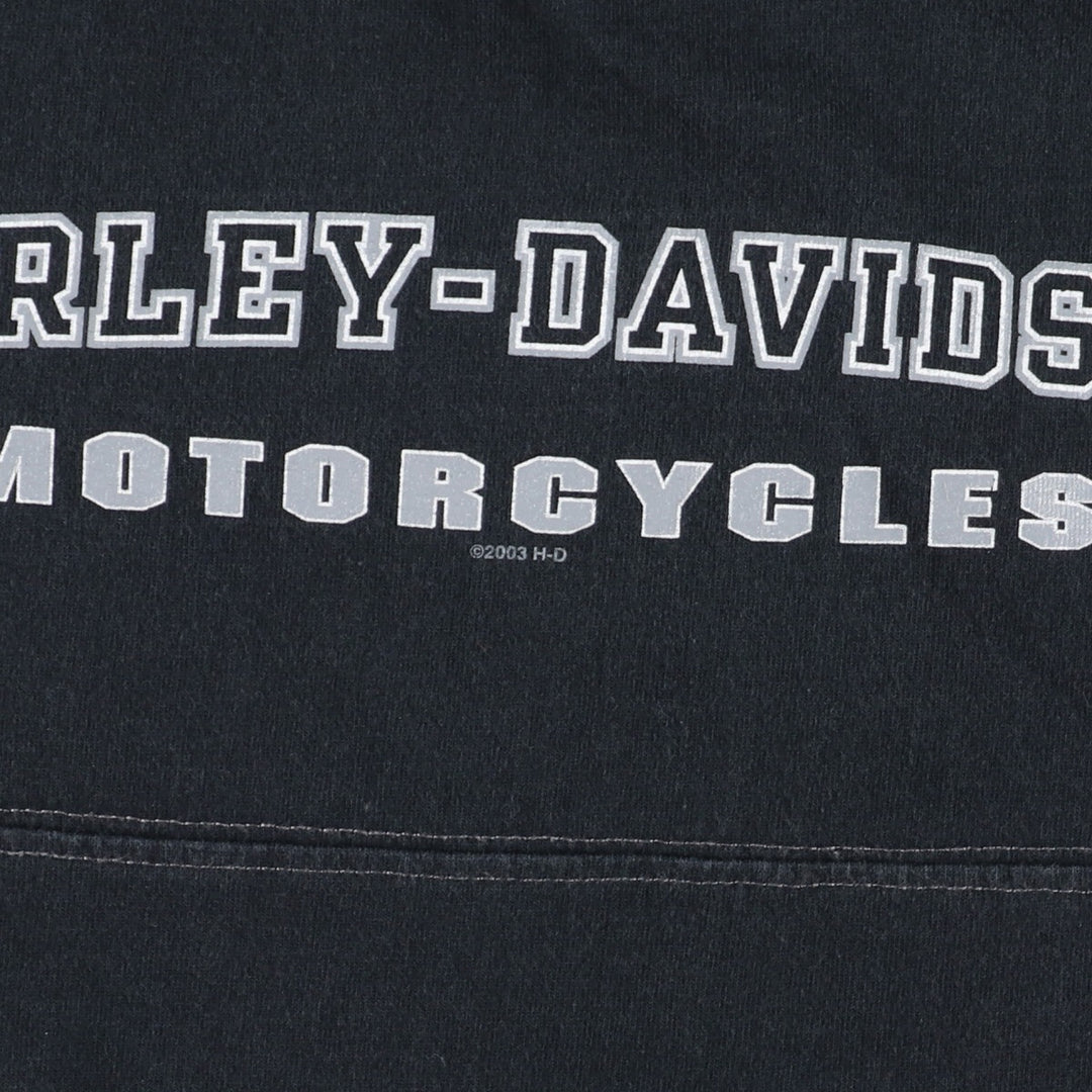 00'S Harley-Davidson Motorcycle Bike T-shirt Football T-shirt Made in USA Men's XXL /eaa450588