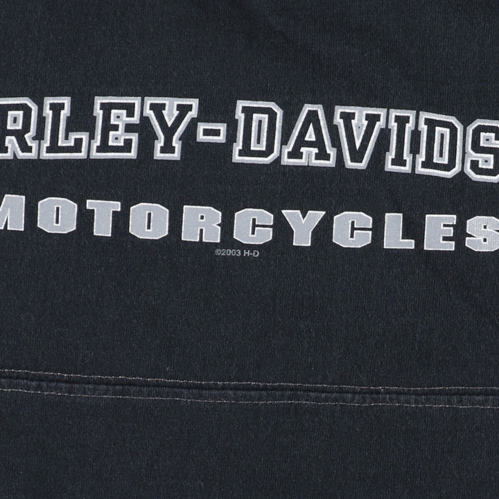 00'S Harley-Davidson Motorcycle Bike T-shirt Football T-shirt Made in USA Men's XXL /eaa450588
