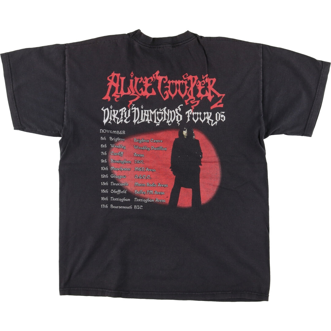 00'S ALICE COOPER Alice Cooper DIRTY DIAMONDS TOUR Band T-shirt Band Tee Men's L /eaa450669