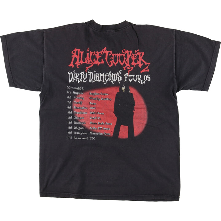 00'S ALICE COOPER Alice Cooper DIRTY DIAMONDS TOUR Band T-shirt Band Tee Men's L /eaa450669