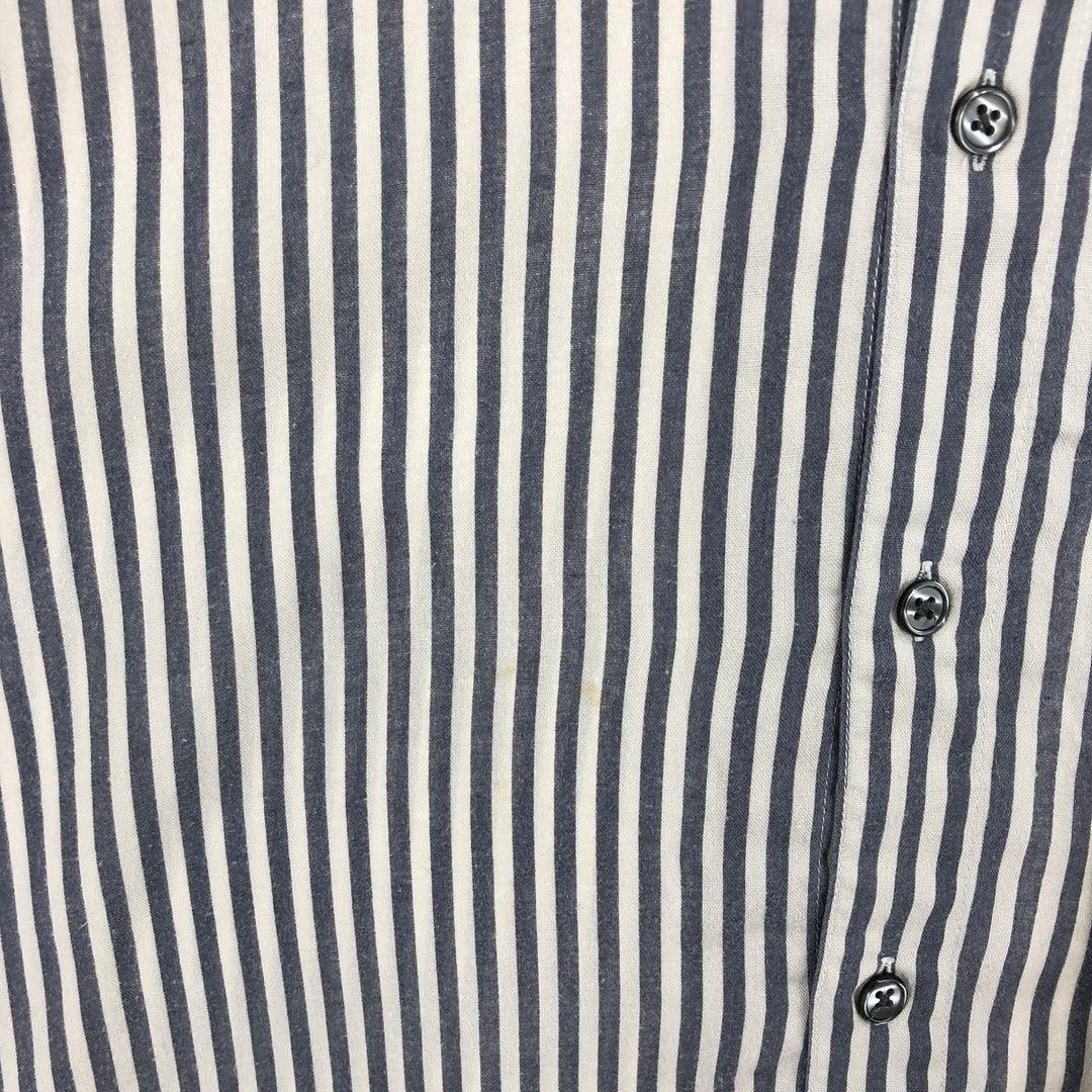 GEOFFREY BEENE Stripe Pattern Short Sleeve Rayon Shirt Men's XL /eaa450731