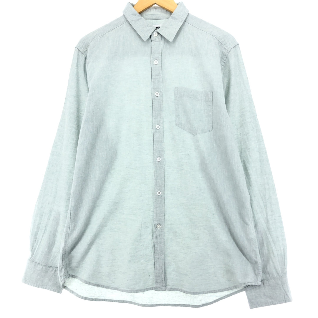 LINE OF TRADE Long Sleeve Linen x Cotton Shirt Men's L /eaa450811