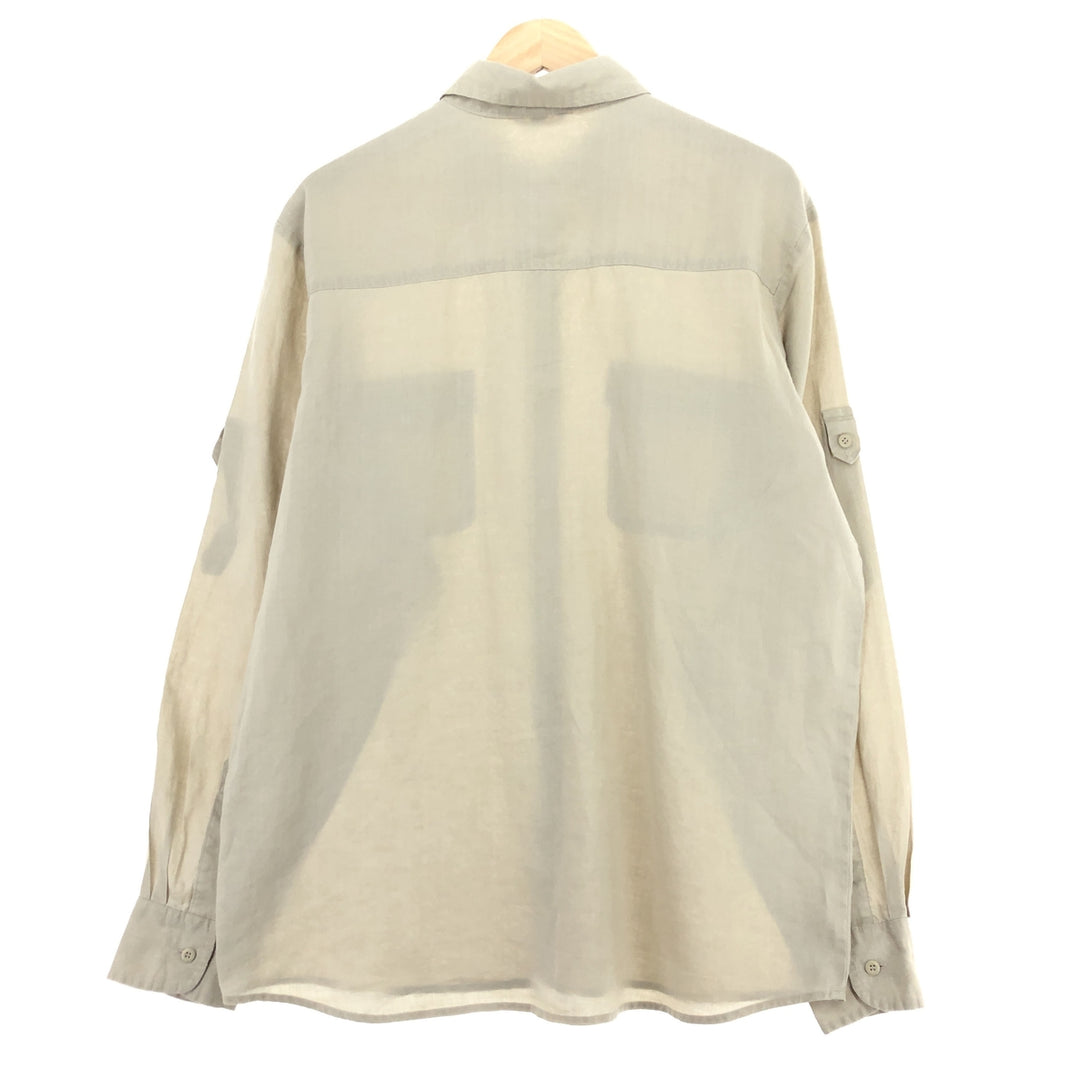 Long sleeve linen shirt, men's L /eaa450818