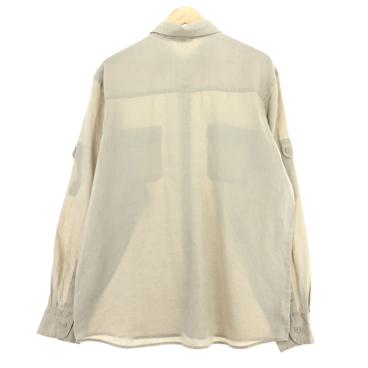 Long sleeve linen shirt, men's L /eaa450818