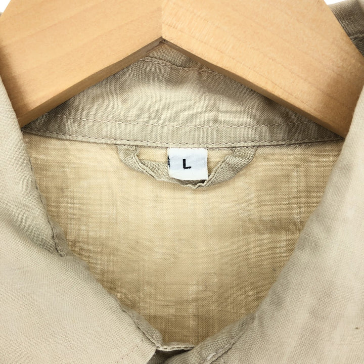 Long sleeve linen shirt, men's L /eaa450818