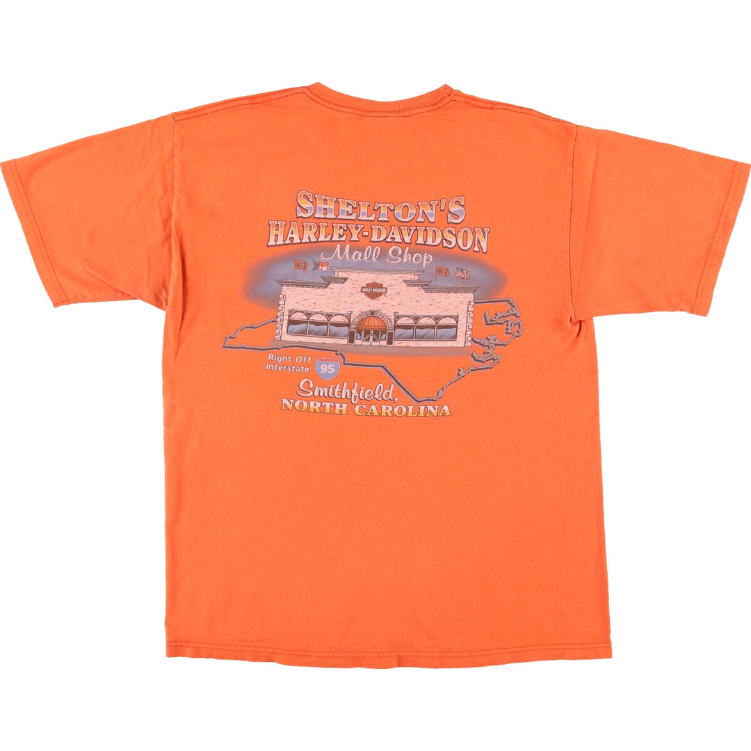 00'S Harley-Davidson Eagle Pattern Motorcycle Bike T-shirt Made in USA Men's M /eaa450908