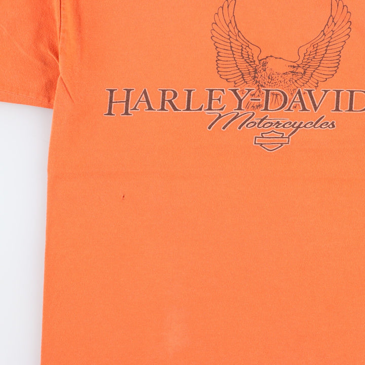 00'S Harley-Davidson Eagle Pattern Motorcycle Bike T-shirt Made in USA Men's M /eaa450908