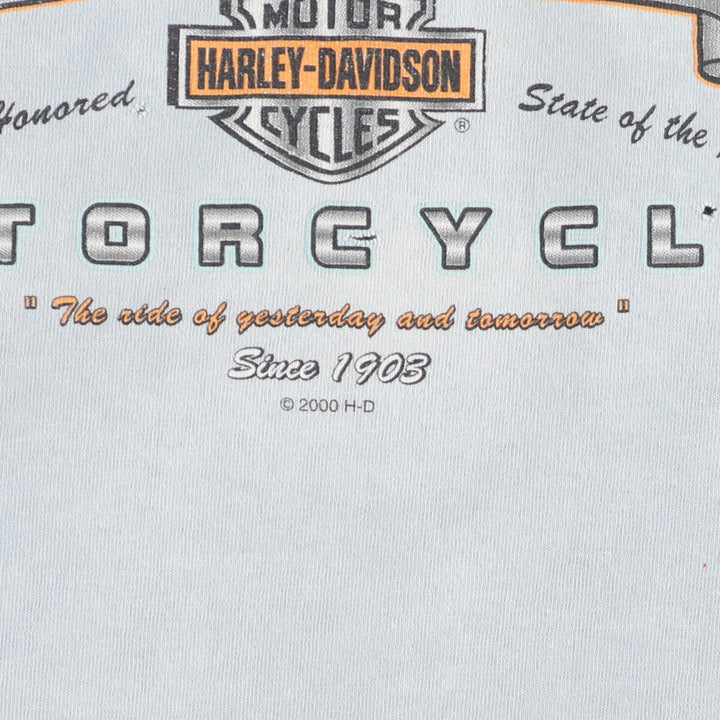 Atmosphere 00'S Harley-Davidson Motorcycle Bike T-shirt Made in USA Men's L /eaa450917