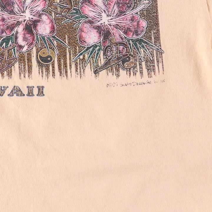 90'S Anvil HAWAII Print T-Shirt Made in USA Men's M Vintage /eaa450938