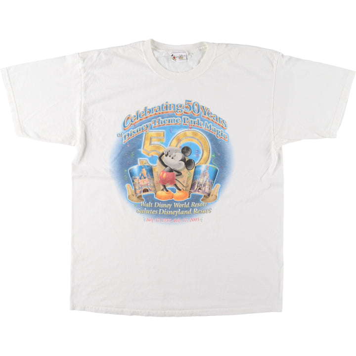 WALT Disney Worldo MICKEY MOUSE Mickey Mouse character print T-shirt Men's L /eaa450960