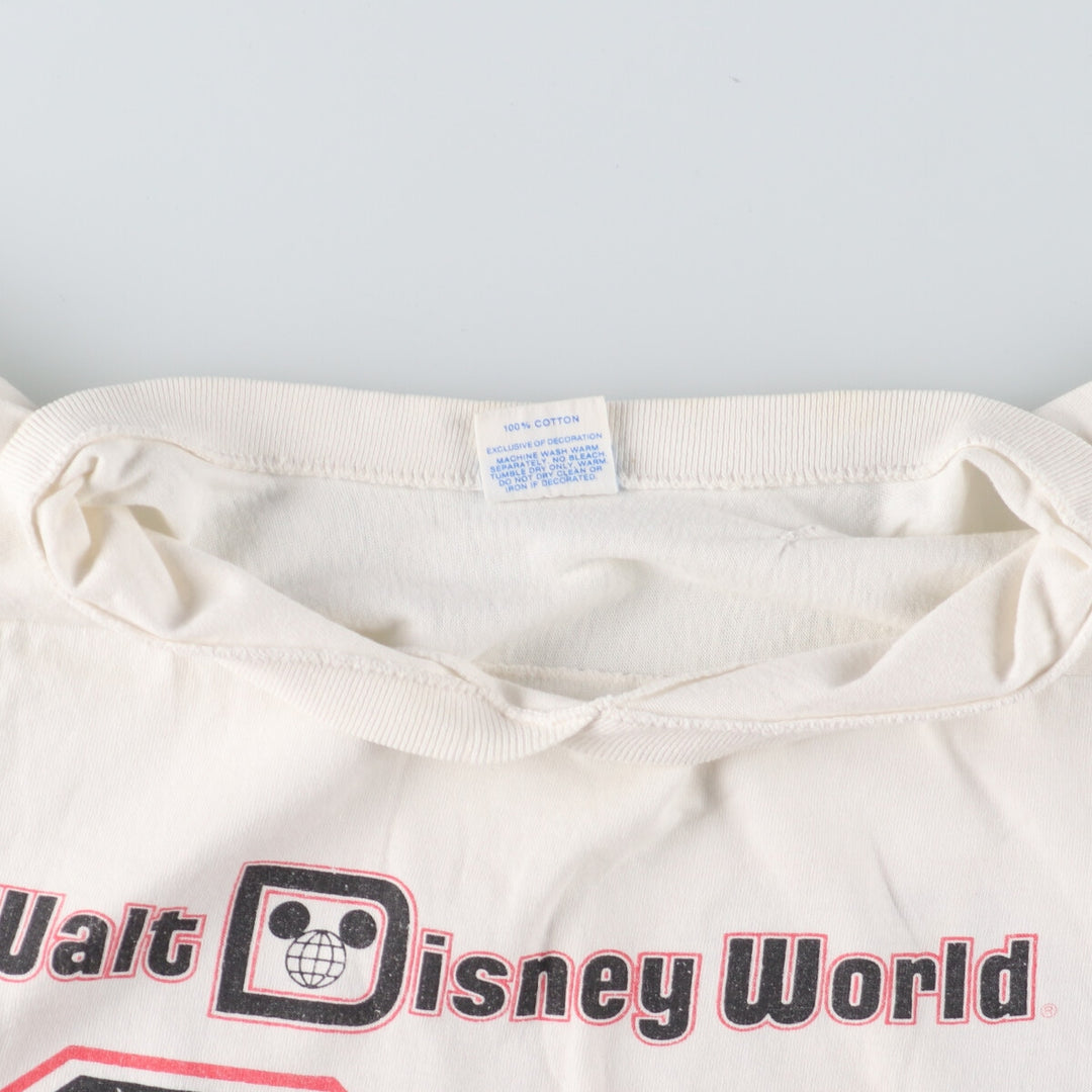 80'S Disney Walt Disney World V-neck football 3/4 sleeve T-shirt made in USA men's L vintage /eaa450977