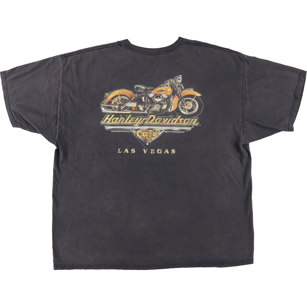 Harley-Davidson CAFE LAS VEGAS Eagle Pattern Motorcycle Bike T-shirt Men's XL /eaa450996