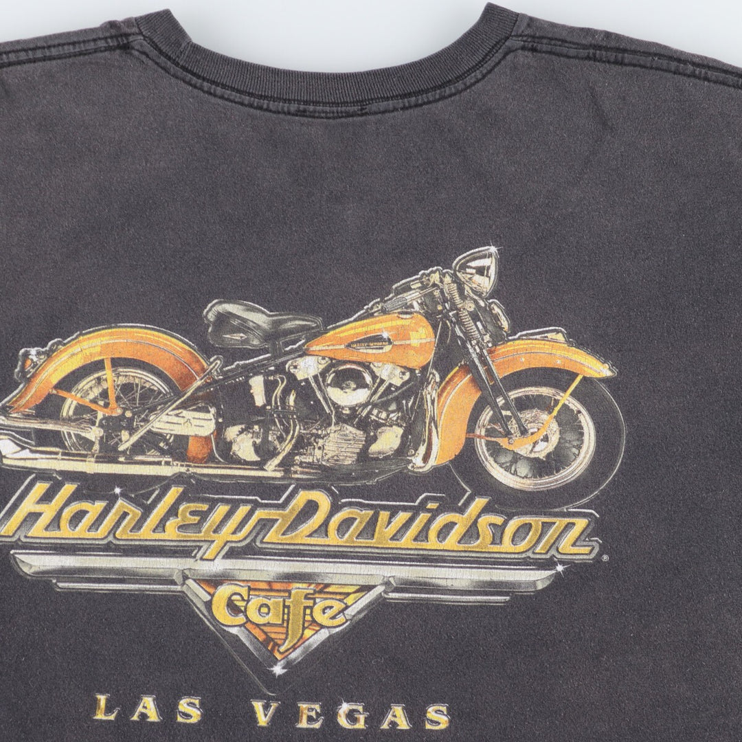 Harley-Davidson CAFE LAS VEGAS Eagle Pattern Motorcycle Bike T-shirt Men's XL /eaa450996