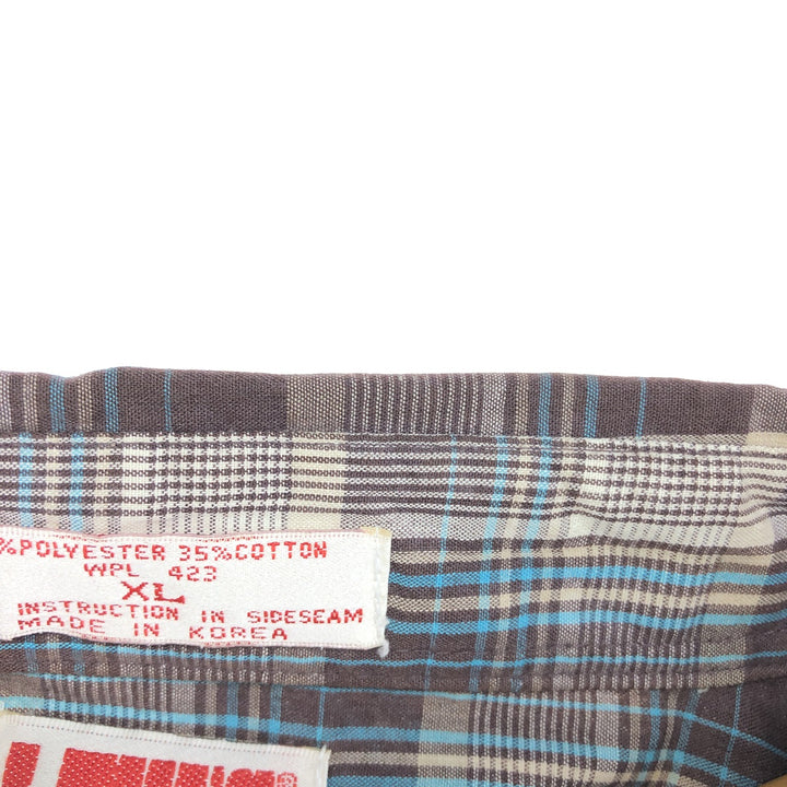 90'S Levi's THE COWBOYS TAILER Check Pattern Long Sleeve Western Shirt Men's XL Vintage /eaa451035