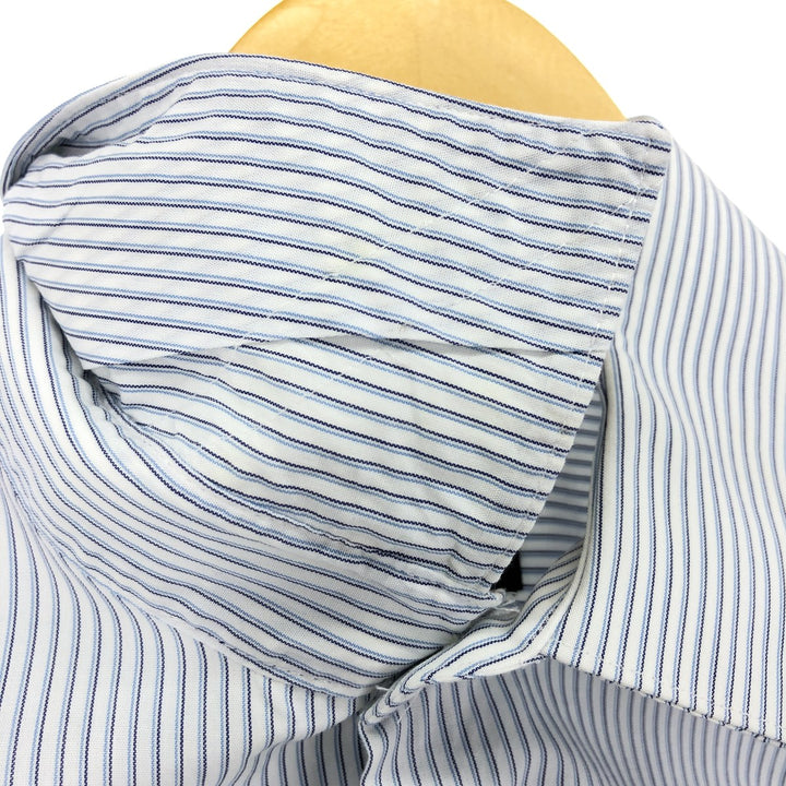 90'S Calvin Klein Wide Collar Long Sleeve Cotton Striped Shirt Men's L Vintage /eaa451051