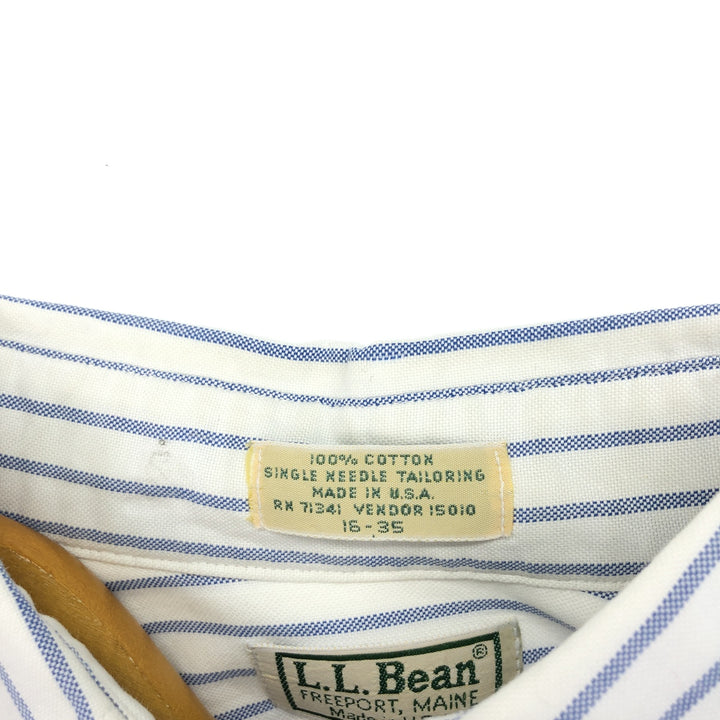 80'S LLBean Long Sleeve Button Down Striped Shirt Made in USA Men's L Vintage /eaa451064