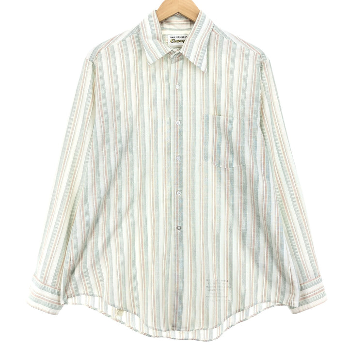 70'S VAN HEUSEN Long Sleeve Striped Shirt Men's L Vintage /eaa451078