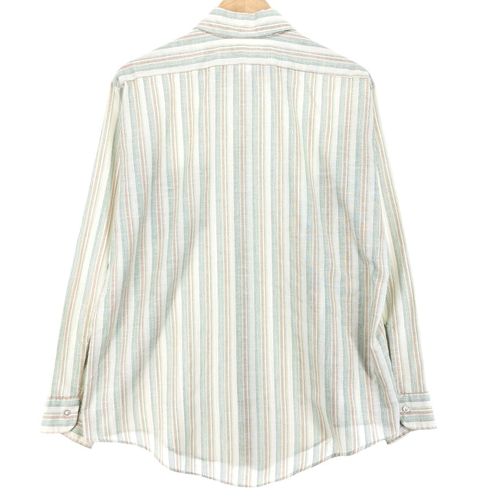 70'S VAN HEUSEN Long Sleeve Striped Shirt Men's L Vintage /eaa451078