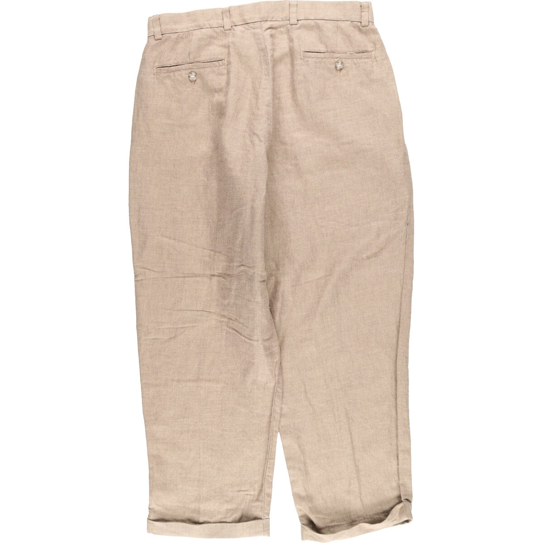 DOCKERS Two-pleat linen pants slacks for men w34 /eaa451309