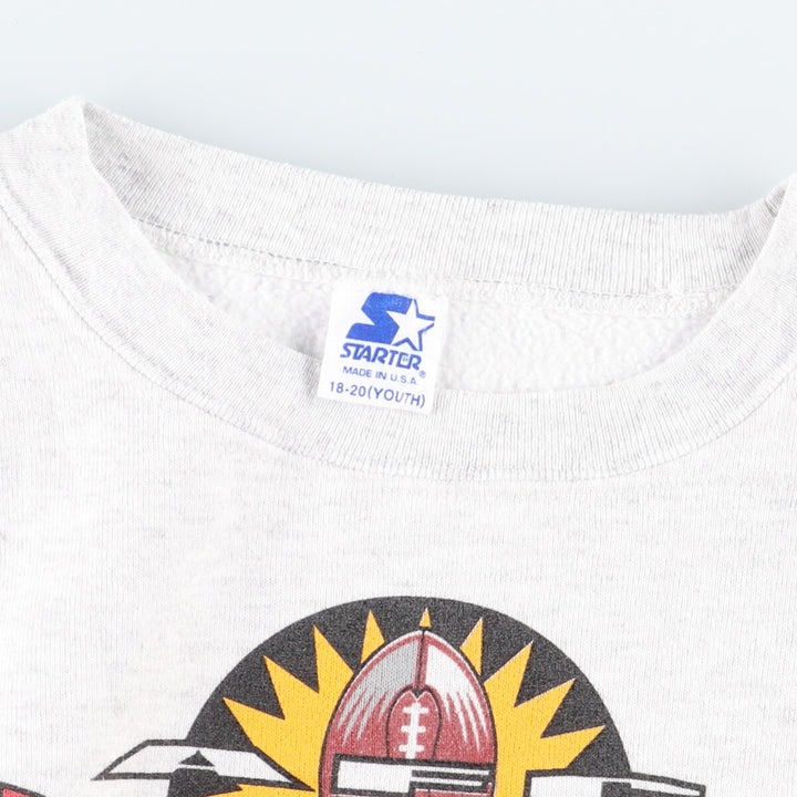 90'S Starter NFL Pittsburgh Steelers Printed Sweatshirt Trainer Made in USA Men's L Vintage cotton gray type Vintage Second Hand