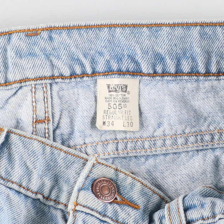 90'S Levi's 505 REGULAR FIT STRAIGHT LEG Orange Tab Tapered Denim Pants Men's W34 Vintage / eaa451368