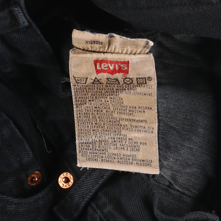 Levi's 501-0121 Euro Model Black Denim Straight Denim Pants Men's W31 Vintage / eaa451373