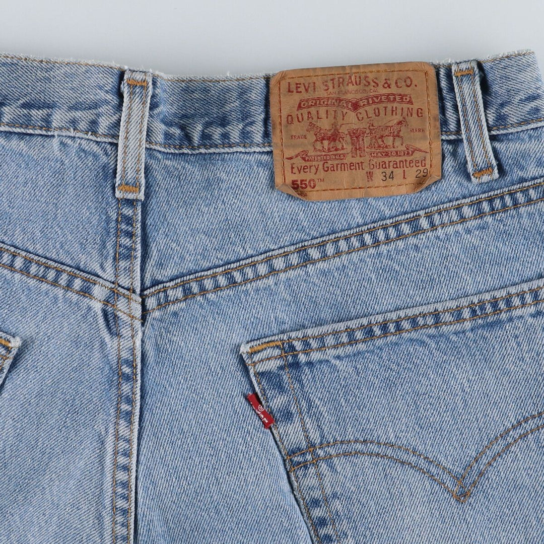 Levi's 550 tapered denim pants for men, size w34 / eaa451384