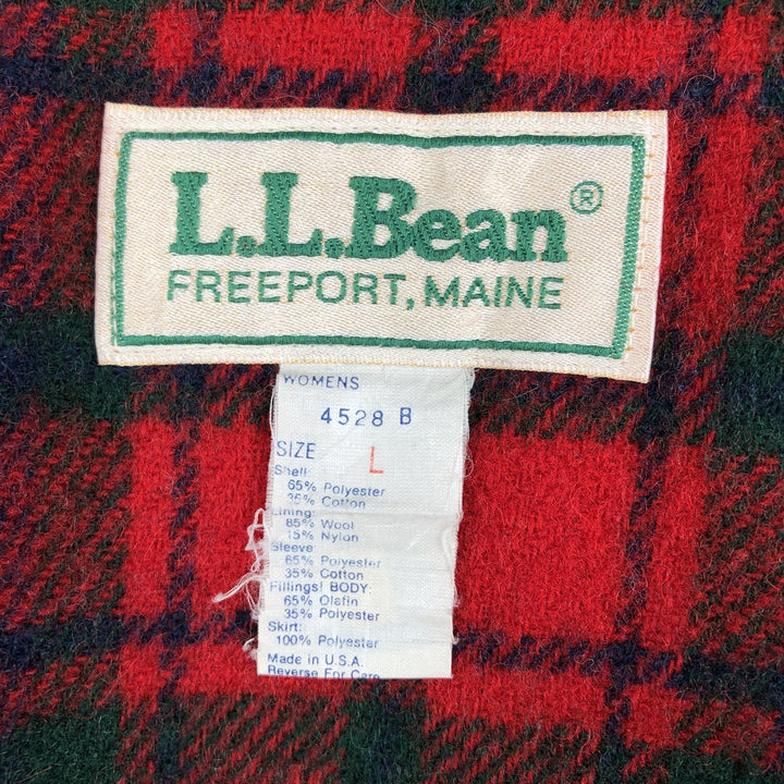 Vintage LL Bean padded mountain jacket, shell jacket, and puffer jacket from the 1970'S and 1980s, size L, women's. polyester navy blue type Vintage Second Hand