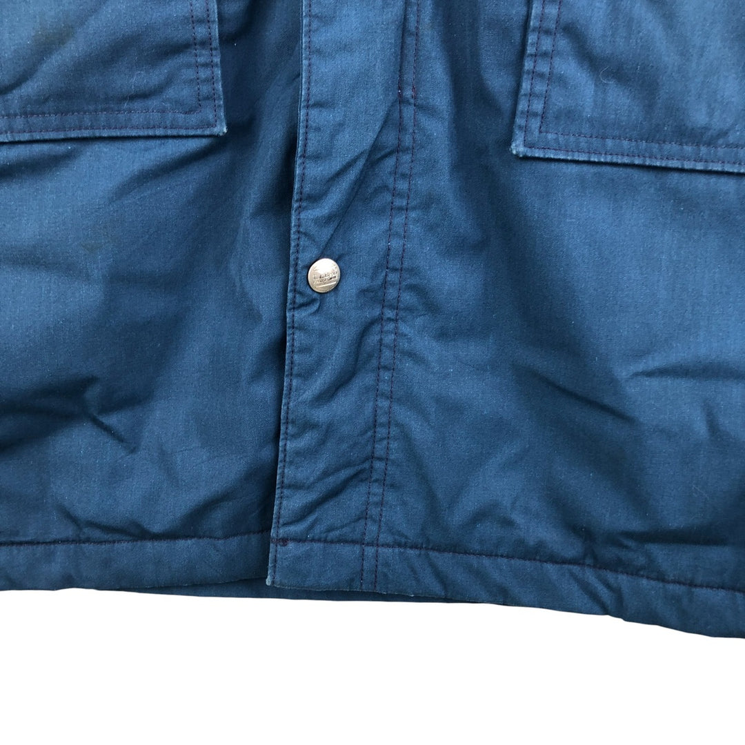Vintage LL Bean padded mountain jacket, shell jacket, and puffer jacket from the 1970'S and 1980s, size L, women's. polyester navy blue type Vintage Second Hand
