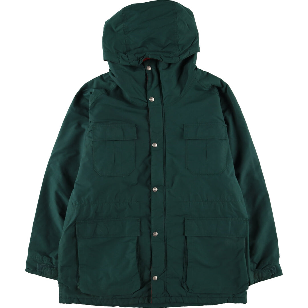 80'S LLBean Mountain Parka Shell Jacket Made in USA Men's L Size Vintage Nylon Green type dark green Vintage Second Hand