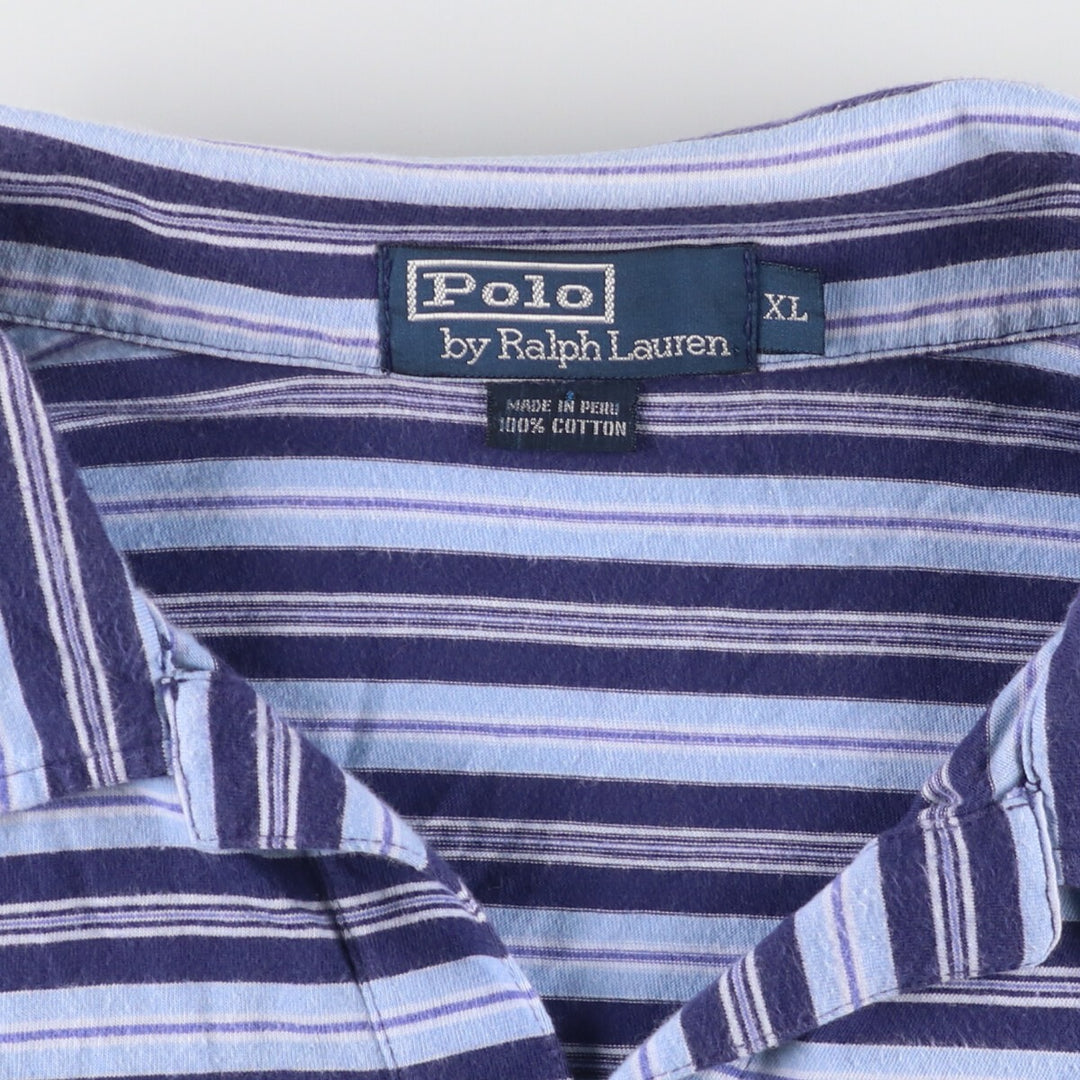 Ralph Lauren POLO by Ralph Lauren Multi-border open collar short sleeve border polo shirt Men's XL /eaa451643