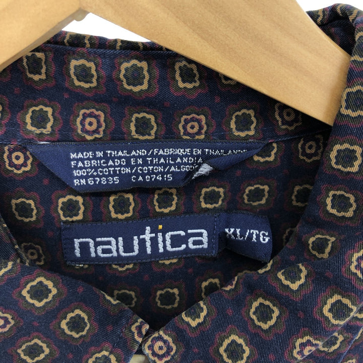 90'S NAUTICA all-over print long sleeve button-down shirt, men's XL, vintage /eaa451712