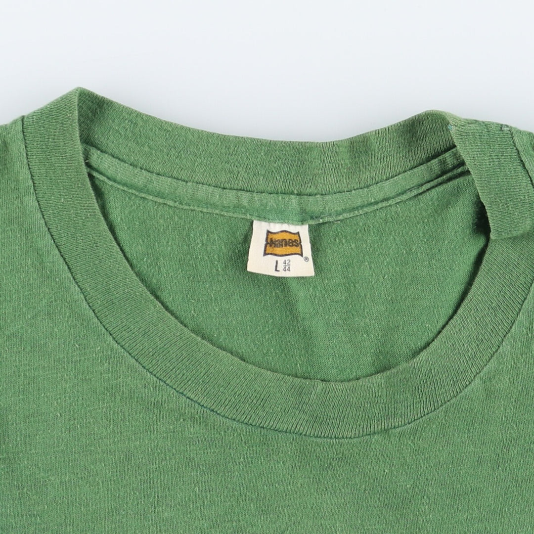 70'S Hanes Plain Pocket T-Shirt Men's L Vintage /eaa451853