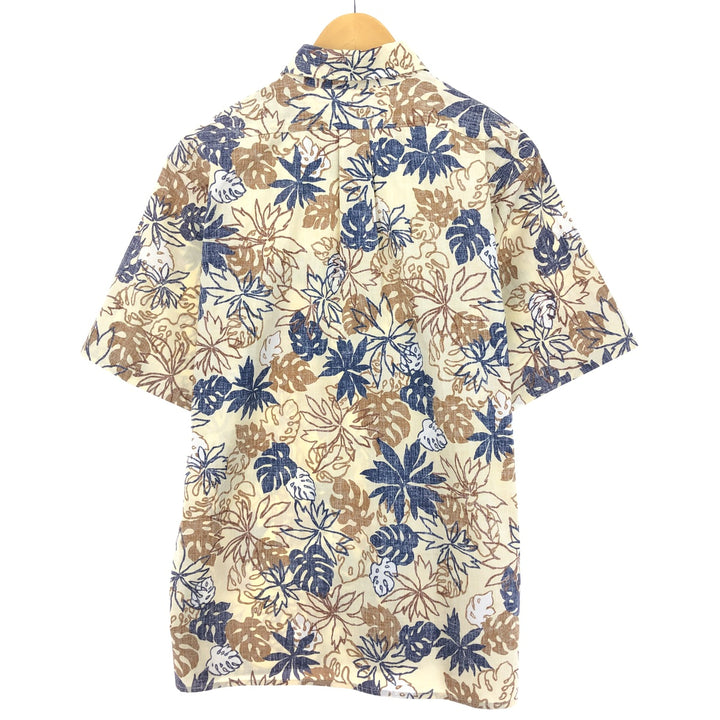 90'S Reyn Spooner Swimsuit Tag Bikini Tag All-Over Botanical Pattern Hawaiian Aloha Shirt Men's M /eaa451892