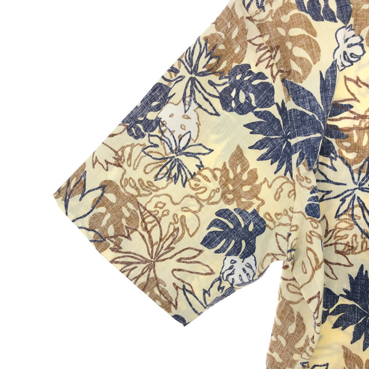 90'S Reyn Spooner Swimsuit Tag Bikini Tag All-Over Botanical Pattern Hawaiian Aloha Shirt Men's M /eaa451892