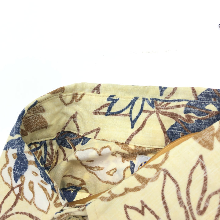 90'S Reyn Spooner Swimsuit Tag Bikini Tag All-Over Botanical Pattern Hawaiian Aloha Shirt Men's M /eaa451892