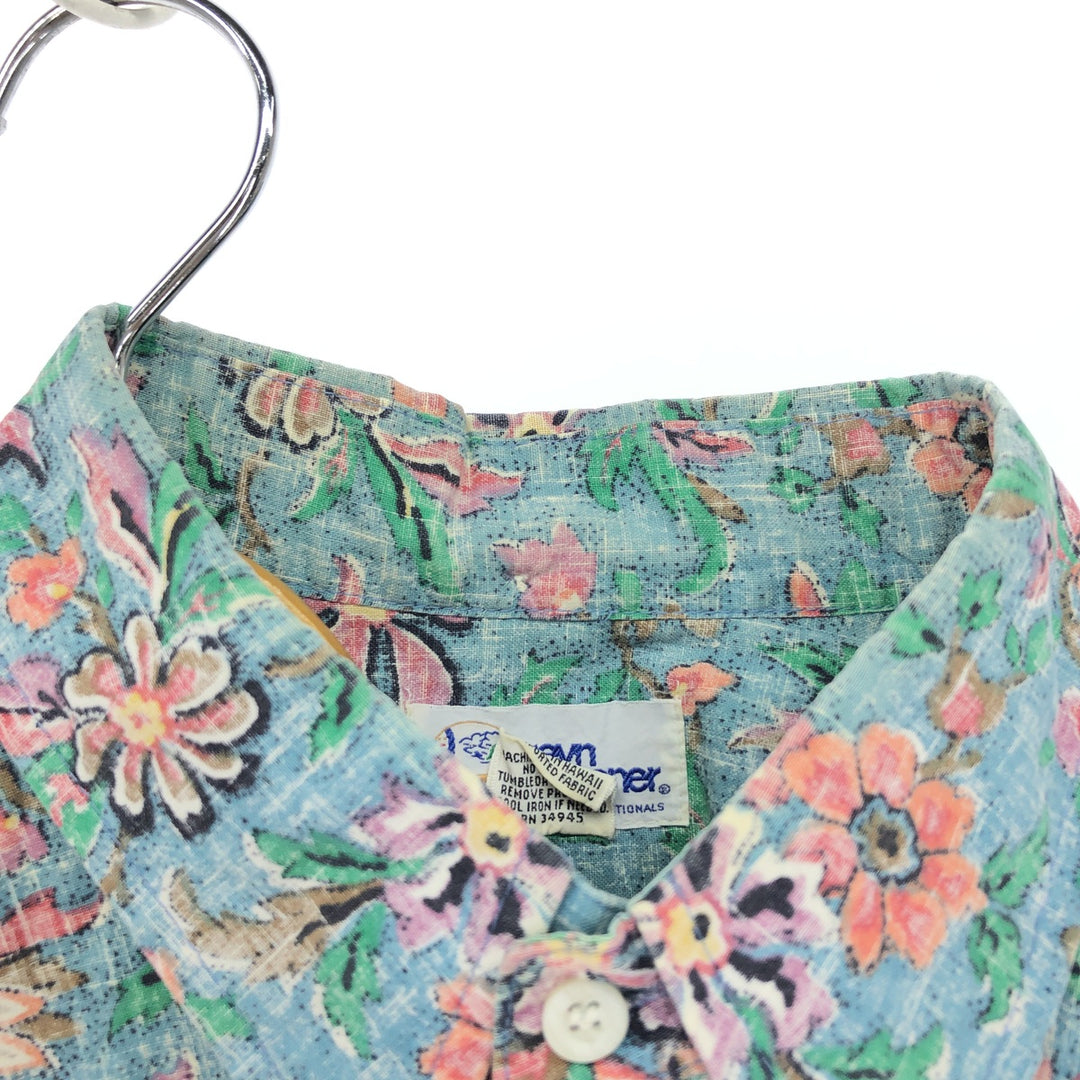 90'S Reyn Spooner Swimsuit Tag Bikini Tag All-Over Floral Print Pullover Button-Down Hawaiian Aloha Shirt Men's L /eaa451893